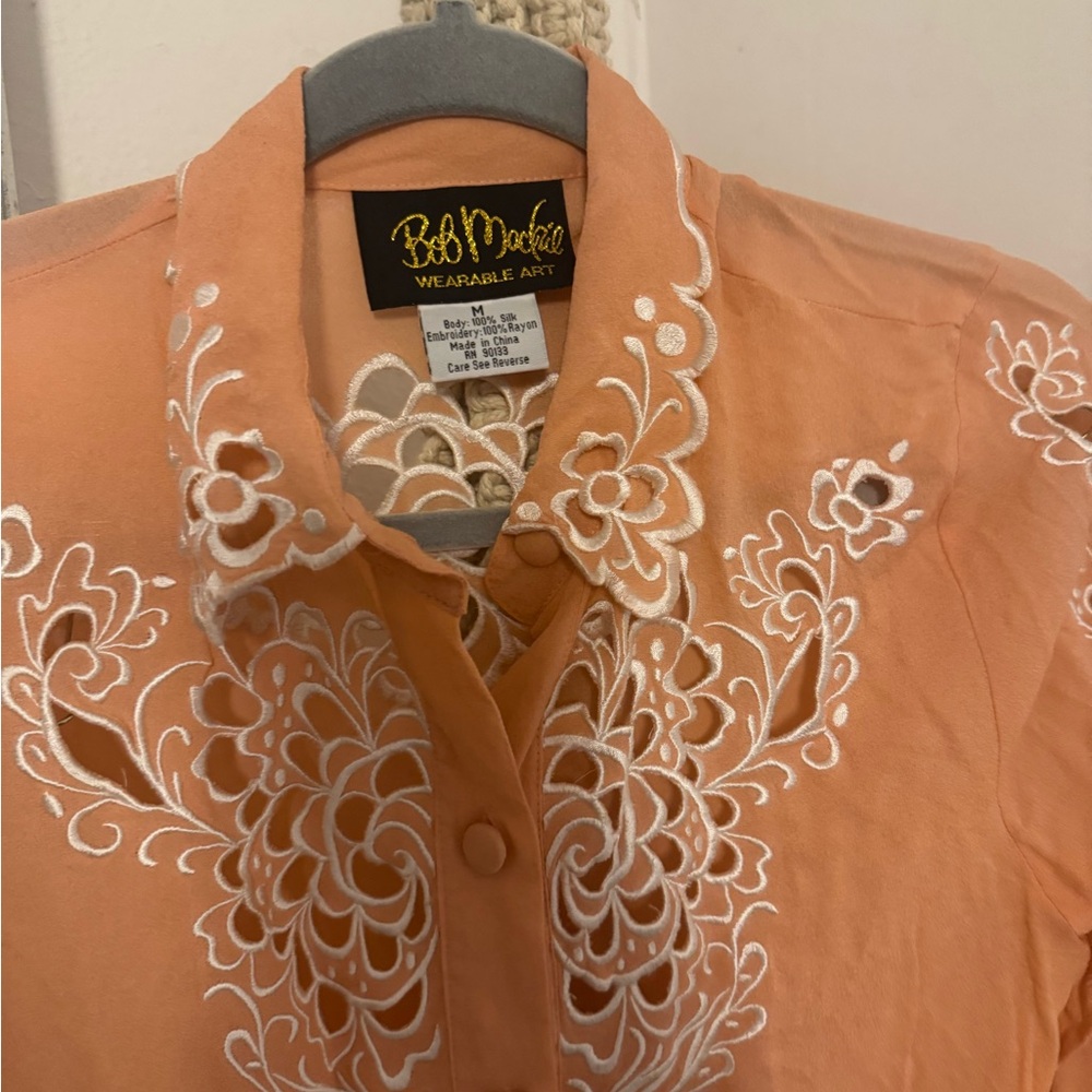 vintage Bob Mackie blouse. Size L. So stunning!